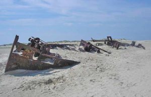 Wrack am Ostende der Norderney